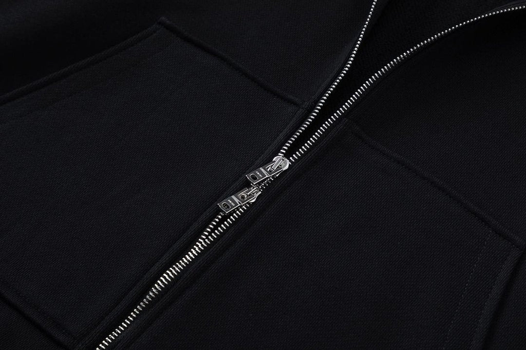 AMIRI Crystal AM Logo-print zip-up hoodie